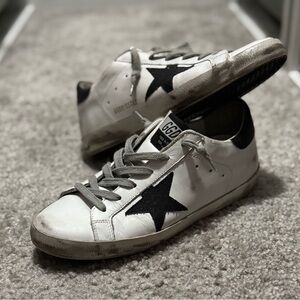 Golden Goose Superstar Black and White SSENSE exclusive with fine glitter (38)